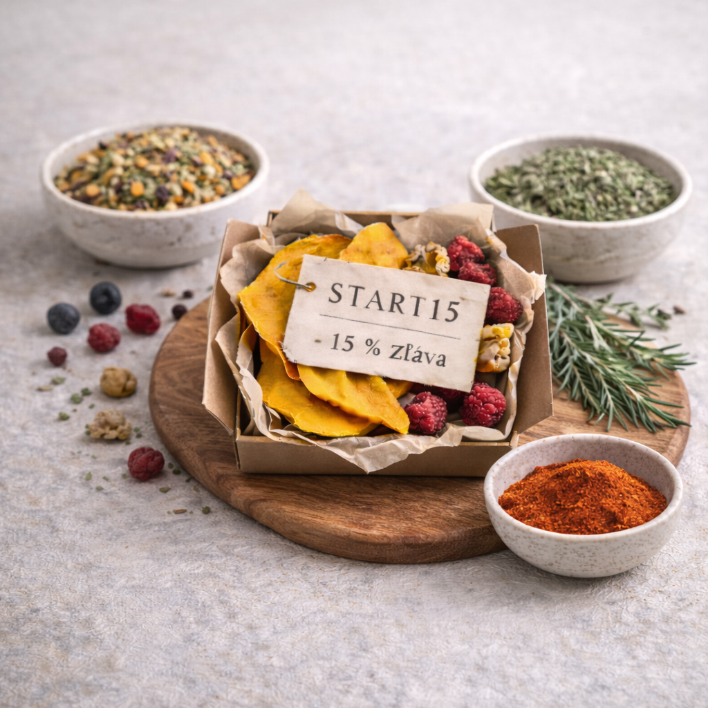 Koreniny, Vegeta, mletá paprika a sušené ovocie v prírodnom štýle – akcia 15 % zľava s kódom START15