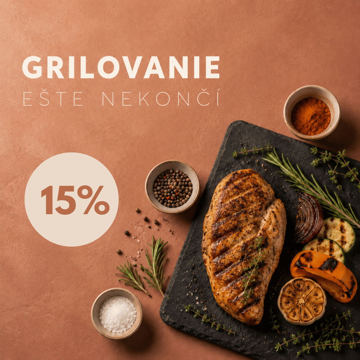 Grilovanie ešte nekončí – vybrané koreniny a zmesi so zľavou 15 %