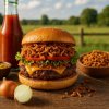 smazena cibulka burger