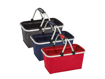 Printek3D skládací nákupní košík s hliníkovým rámem - modrá