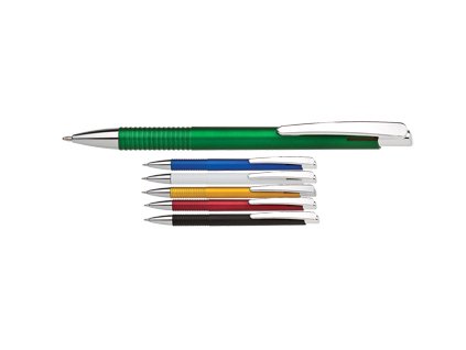 Printek3D plastová elegantní propisovací tužka se stříbrnými doplňky - barevná