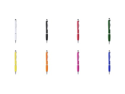 Printek3D stylusové pero s barevným tělem a stříbrnými doplňky - twist-open