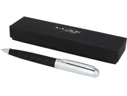 Printek3D kuličkové pero fidelio parker s koženým vzorem - černá