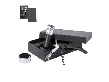 Printek3D sada na víno v pouzdře s pěnovým výsekem - černá