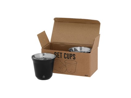 Printek3D elegantní sada dvoustěnných sklenic z recyklované nerezové oceli - 80ml