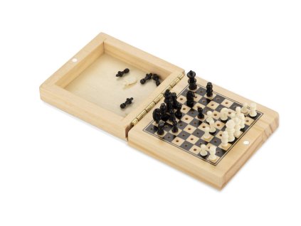 Printek3D dřevěné šachy se zasouvacími figurkami - 90x95x34