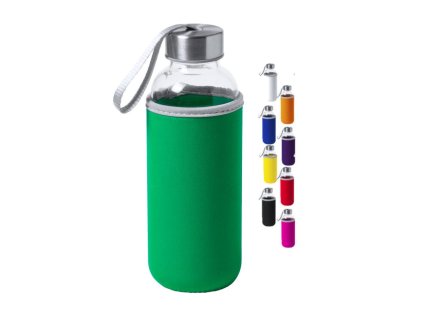 Printek3D skleněná sportovní láhev s neoprenovým obalem - 500ml