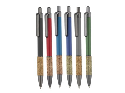 Printek3D hliníkové pero s pogumovaným povrchem a korkovým zakončením