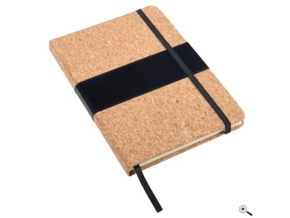 Printek3D zápisník a5 s gumičkou a korkovými deskami - přírodní styl