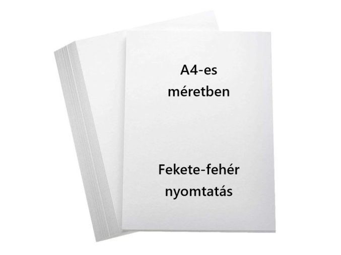 A4 fekete fehér