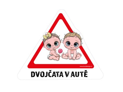 samolepy dítě v autě vč dvojčat 05