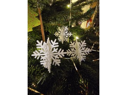 ❄️Retro Sněhová vločka – dekorace na stromek