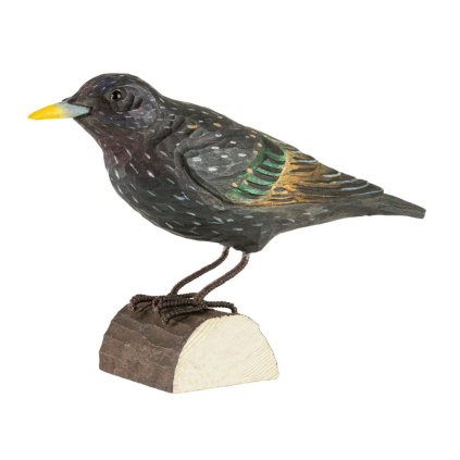 vyrezavany dreveny ptacek spacek obecny