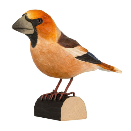 vyrezavany dreveny ptacek dlask tlustozoby