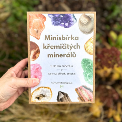 minisbirka kremicitych mineralu krabicka