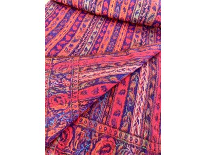 Deka s proužky se vzorem oranžovo modrá