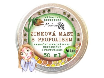 Medarek - Zinková mast s propolisem 50 ml, min. tr. 5/25 (pouze 1 ks)
