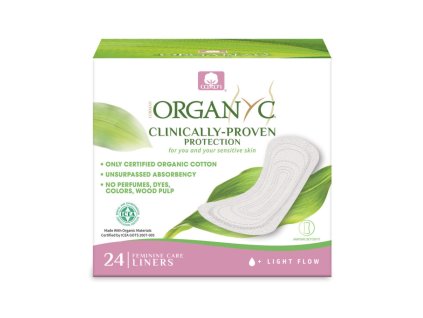 Organyc menstruační vložky z biobavlny slipové slabé 24ks, expirace 8/25