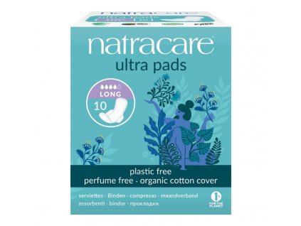 Natracare menstruační vložky ultra long s křidélky 10 ks