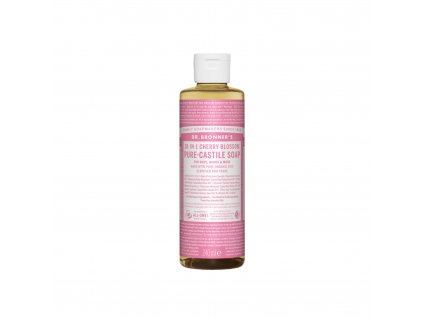 DR. BRONNER'S TEKUTÉ UNIVERSÁLNÍ MÝDLO ALL-ONE!, CHERRY BLOSSOM