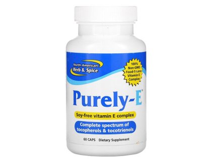 NORTH AMERICAN HERB & SPICE Komplexní výtažek vitamínu E v kapslích - Purely-E