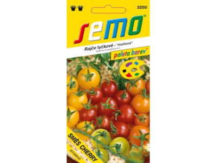 Rajče tyč. cherry - směs barev 10s - série PALETA