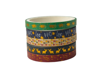 Washi páska - vánoční - set 5 ks