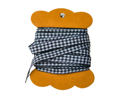 Stuha kostkovaná černá 10 m
