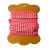 Stuha kostkovaná červená 5 m