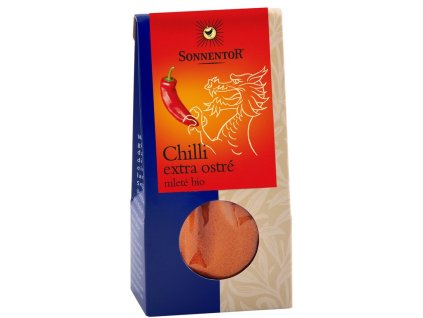Bio Chilli mleté, extra ostré 40g, SONNENTOR Výprodej DMT 02/2024