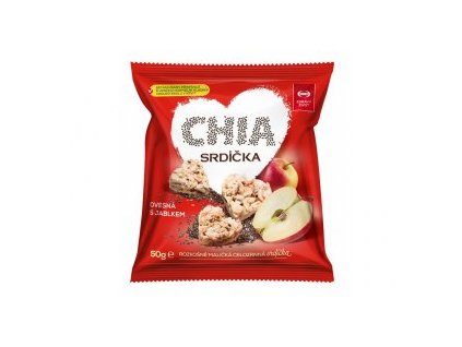 Chia srdíčka ovesná s jablkem 50g