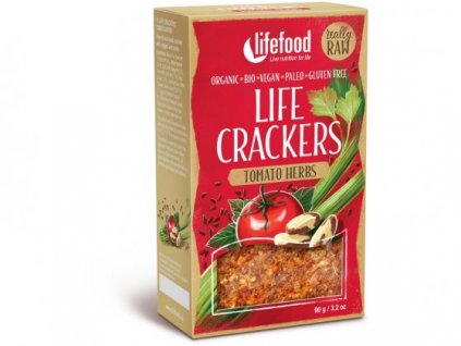 LIFE CRACKERS RAJČATOVÉ 90g BIO RAW LIFEFOOD
