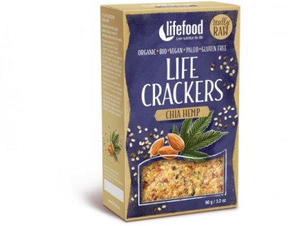 LIFE CRACKERS KONOPNÉ S CHIA BIO 90g LIFEFOOD