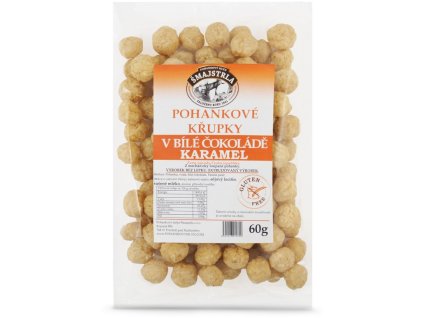 Pohankové křupky v bílé čokoládě karamel 60g
