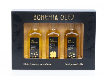 Dárkový set (hořčičný, vlašský, sezamový olej) 3x100ml