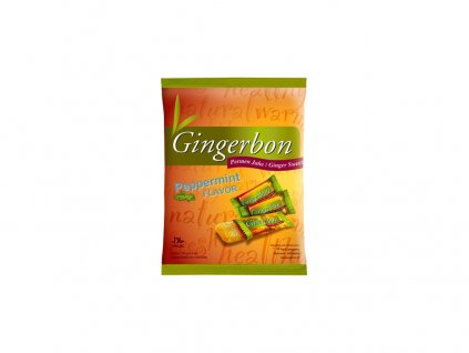 48387 gingerbon 125 g peprmint zazvorove bonbony s matou