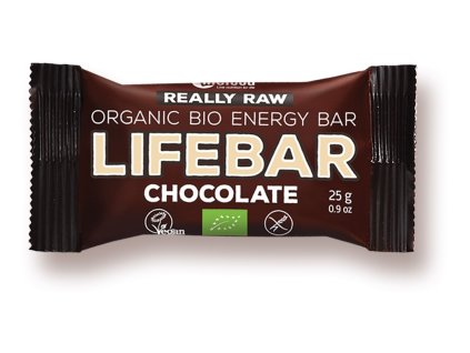 Bio tyčinka Lifebar čokoládová RAW 25g