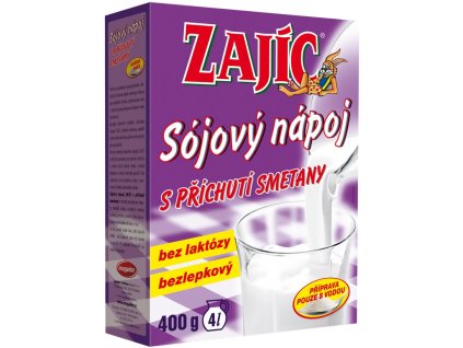 Sójový nápoj Zajíc s příchutí smetany 400g