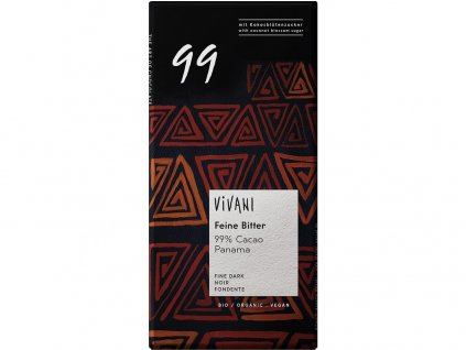 000000350 54453 54453 bio horka cokolada 99 s kokosovym cukrem vivani 80 g
