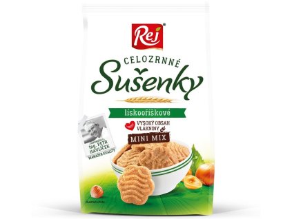 Sušenky celozrnný mix lískooříškové 190g