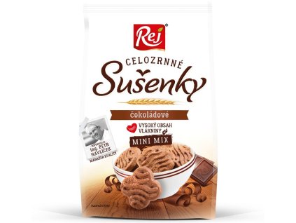 Sušenky celozrnný mix čokoládové 190g
