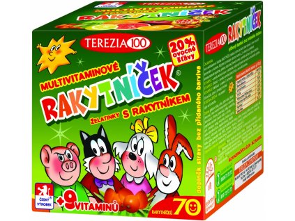 Terezia company Rakytníček Multivitaminové želatinky s rakytníkem 70 kusů