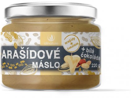 67062 arasidove maslo s bilou cokoladou 220g