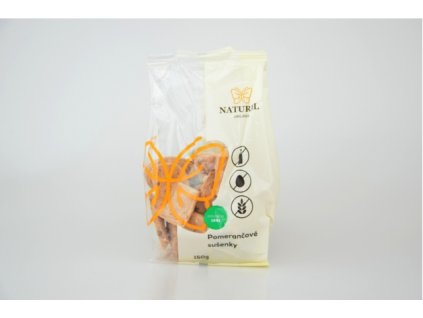 Sušenky pomerančové s datlovým sirupem bez lepku, mléka a vajec 150 g NATURAL JIHLAVA