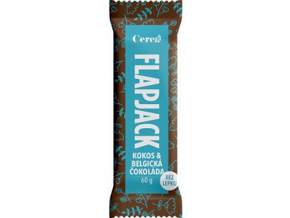 CEREA FLAPJACK BEZLEPKOVÝ S KOKOSEM A BELGICKOU ČOKOLÁDOU 62g
