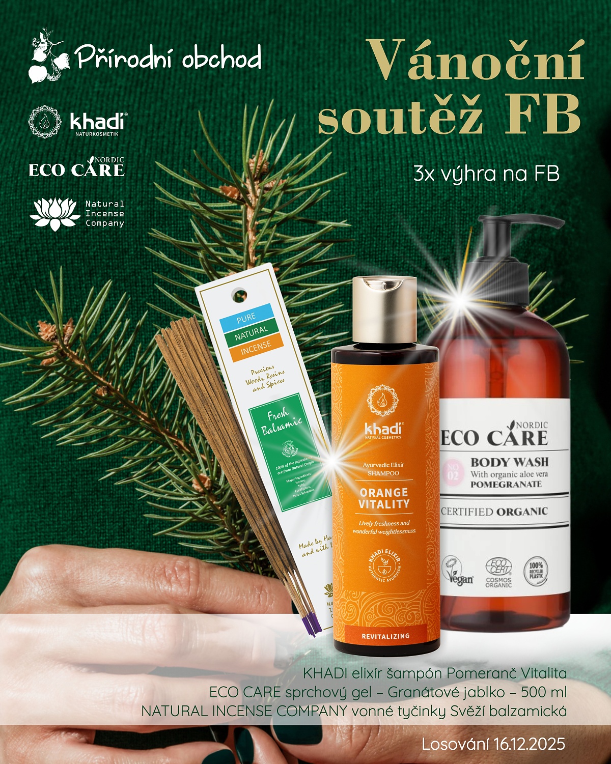 VÁNOČNÍ SOUTĚŽE O TROJICE PŘÍRODNÝCH PRODUKTŮ