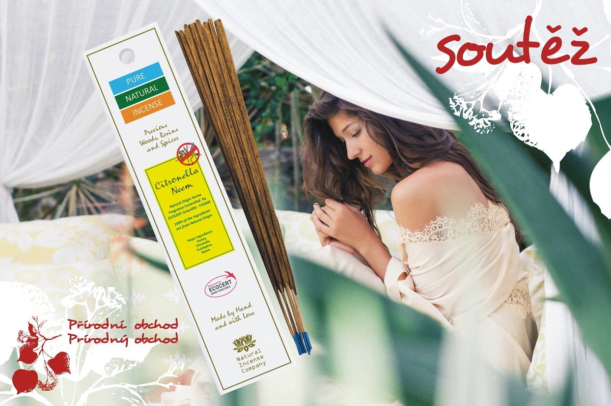 SOUTĚŽ O VONNÉ TYČINKY PROTI KOMÁRŮM OD NATURAL INCENSE COMPANY