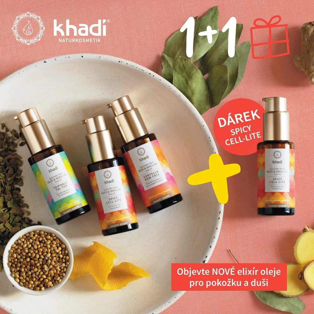 AKCE 1+1: KHADI ELIXÍR OLEJ SPICY CELL-LITE ZDARMA