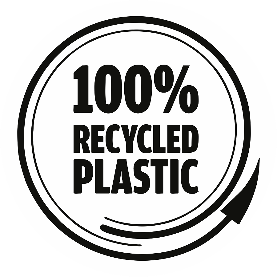 100recycledPlastic