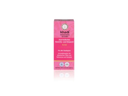 164 10 Khadi pleťový a tělový olej Růže 10 ml